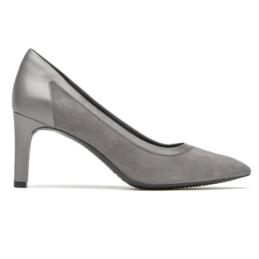 Rockport Singapore Womens Heels - Total Motion Valerie Luxe Pieced Grey - IN6342189